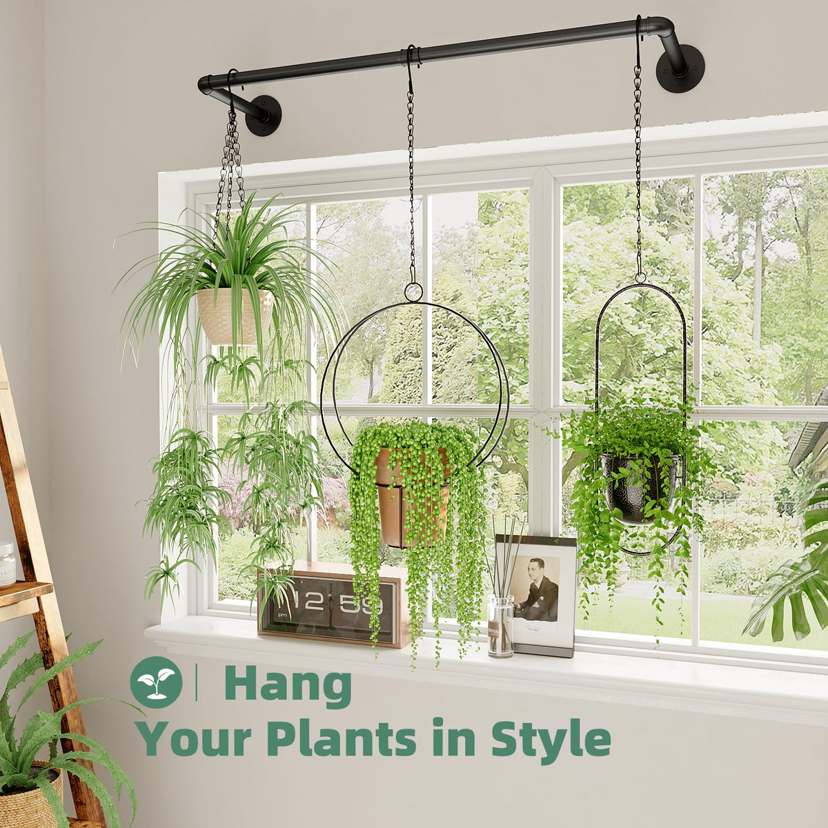 Galood ceiling-mount hanging planter demonstrates versatile installation for space-saving decor
