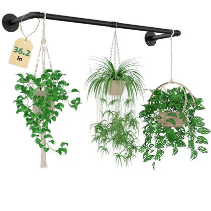 Galood plant hanger rod in black metal, close-up showing sturdy finish for indoor decor