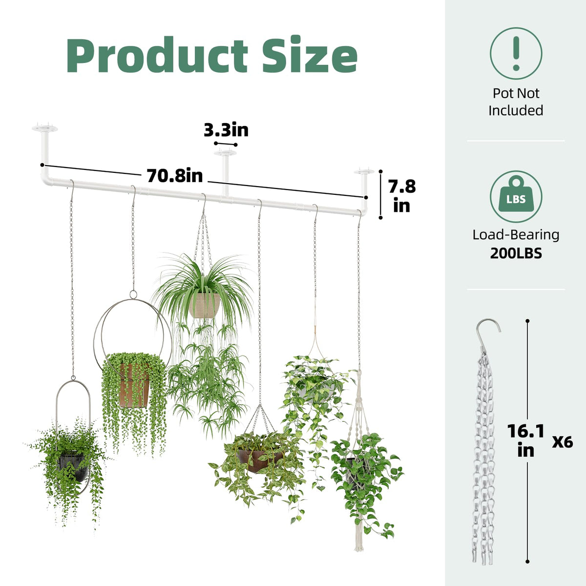 Galood plant hanger saves space with vertical plant display in interior
