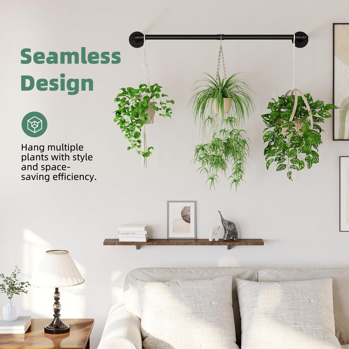 Galood wall-mount hanging planter suited for compact apartments and herb gardens