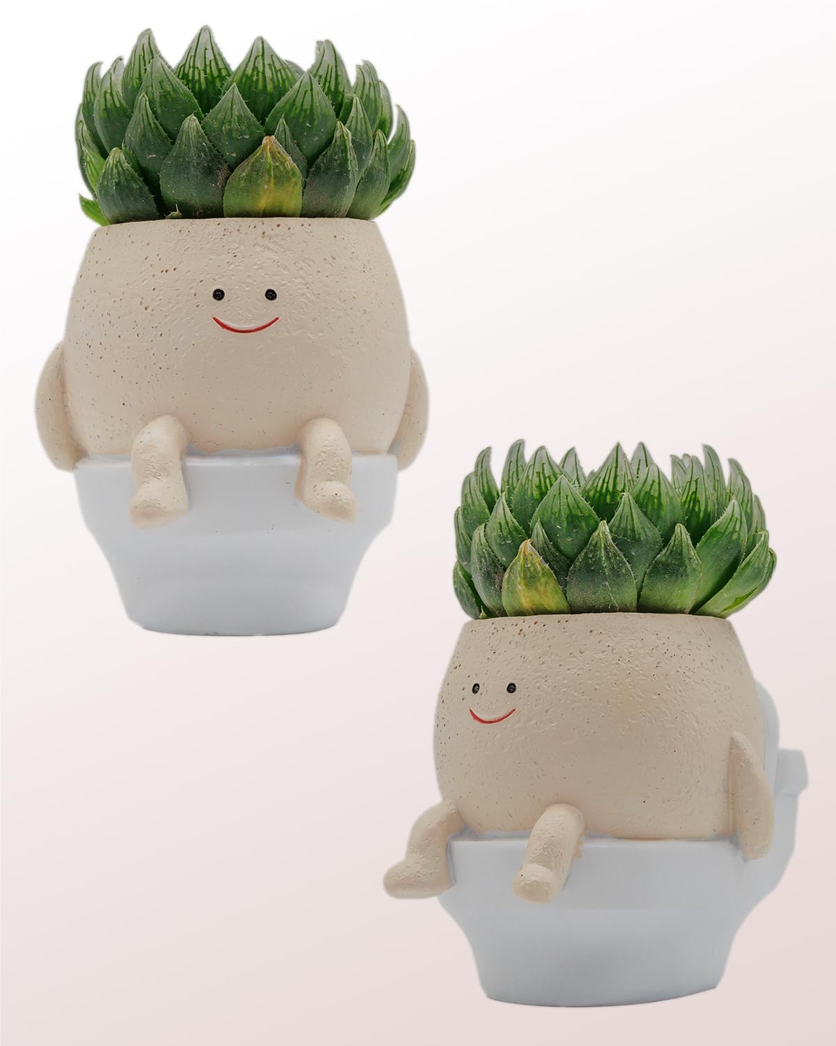 GaloTrek Smiley Face Planter premium resin texture enhances durability and style.