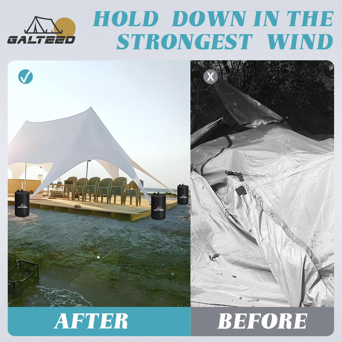 GALTEED 500D PVC water bag with leak-proof design for durability