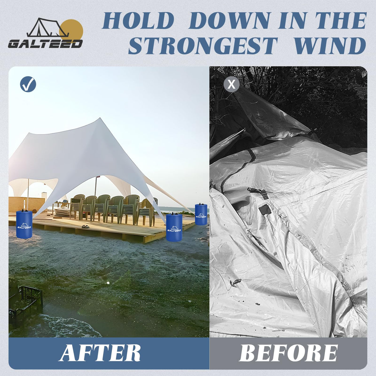 GALTEED water-reuse capability supports plant watering after events.