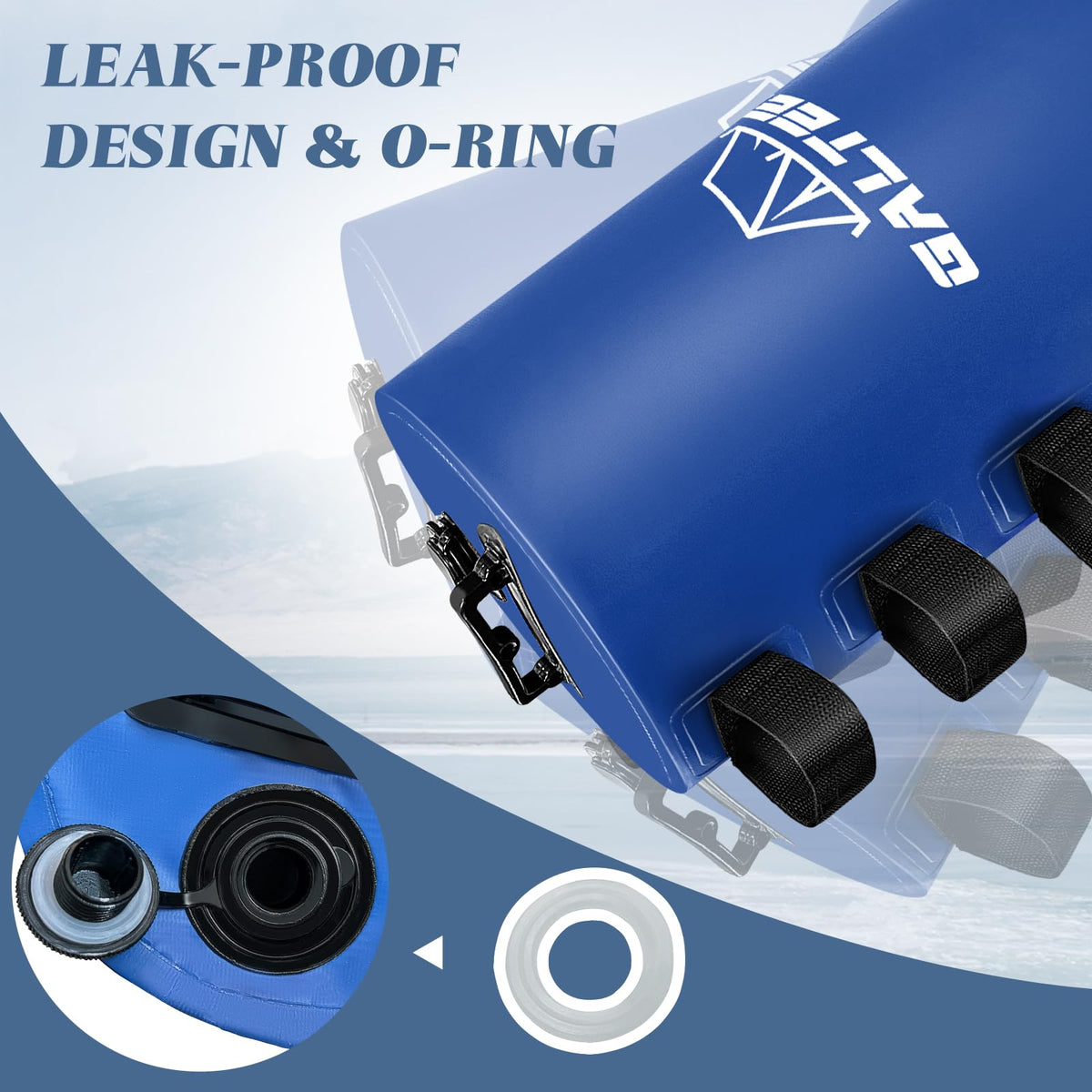GALTEED blue color canopy weights for stable shade shelters.