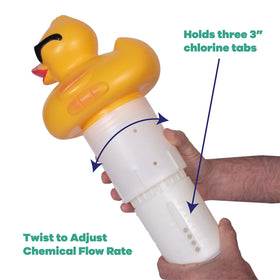 GAME adjustable control ring allows precise chlorine dosing for varying pool sizes.