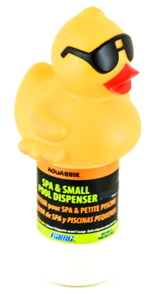 GAME Derby Duck spa dispenser close-up showcases compact design for even distribution.