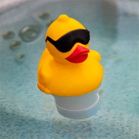 GAME Derby Duck spa dispenser expandable basket enables flexible chlorine tablet capacity for your pool.