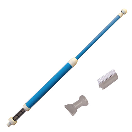 GAME Manual Handheld Pool Vacuum demonstrating pump-action suction for quick debris removal