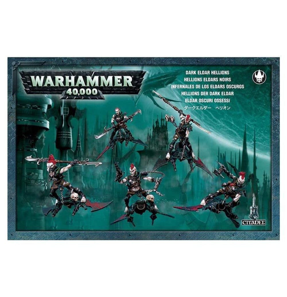 Games Workshop Dark Eldar Hellions front view for display and painting reference