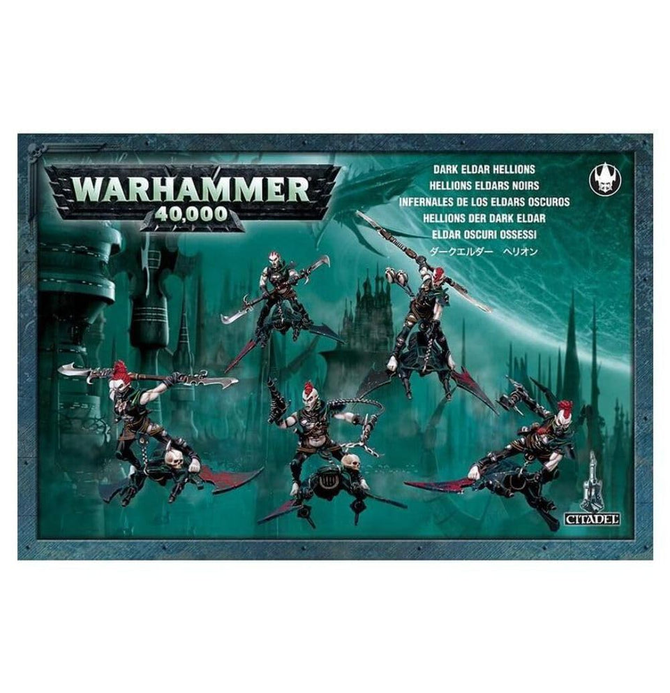 Games Workshop Dark Eldar Hellions front view for display and painting reference