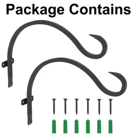 GameXcel heavy-duty hooks pair provides versatile mounting on wood, masonry, or posts.