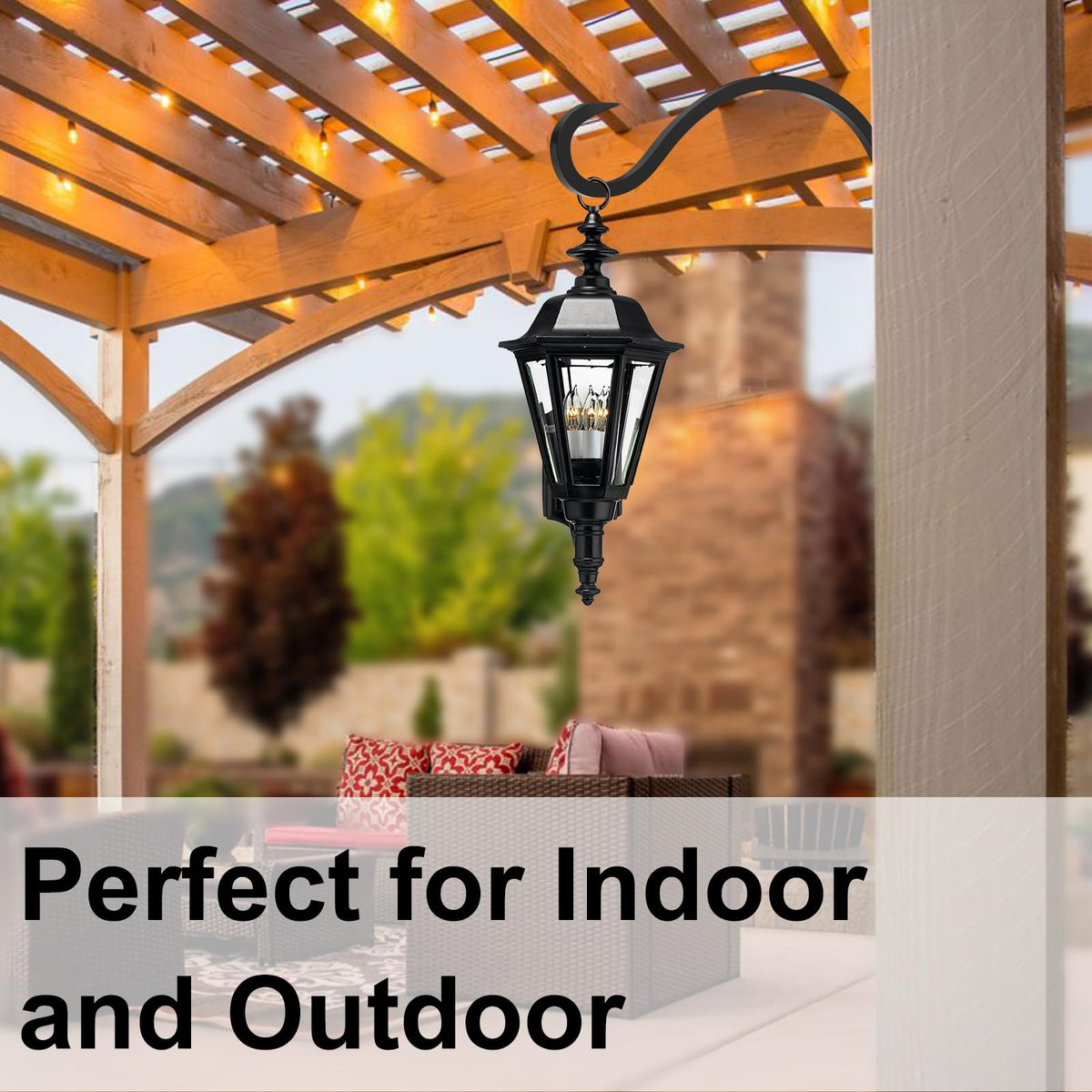 GameXcel black iron finish adds a sleek look to outdoor spaces.