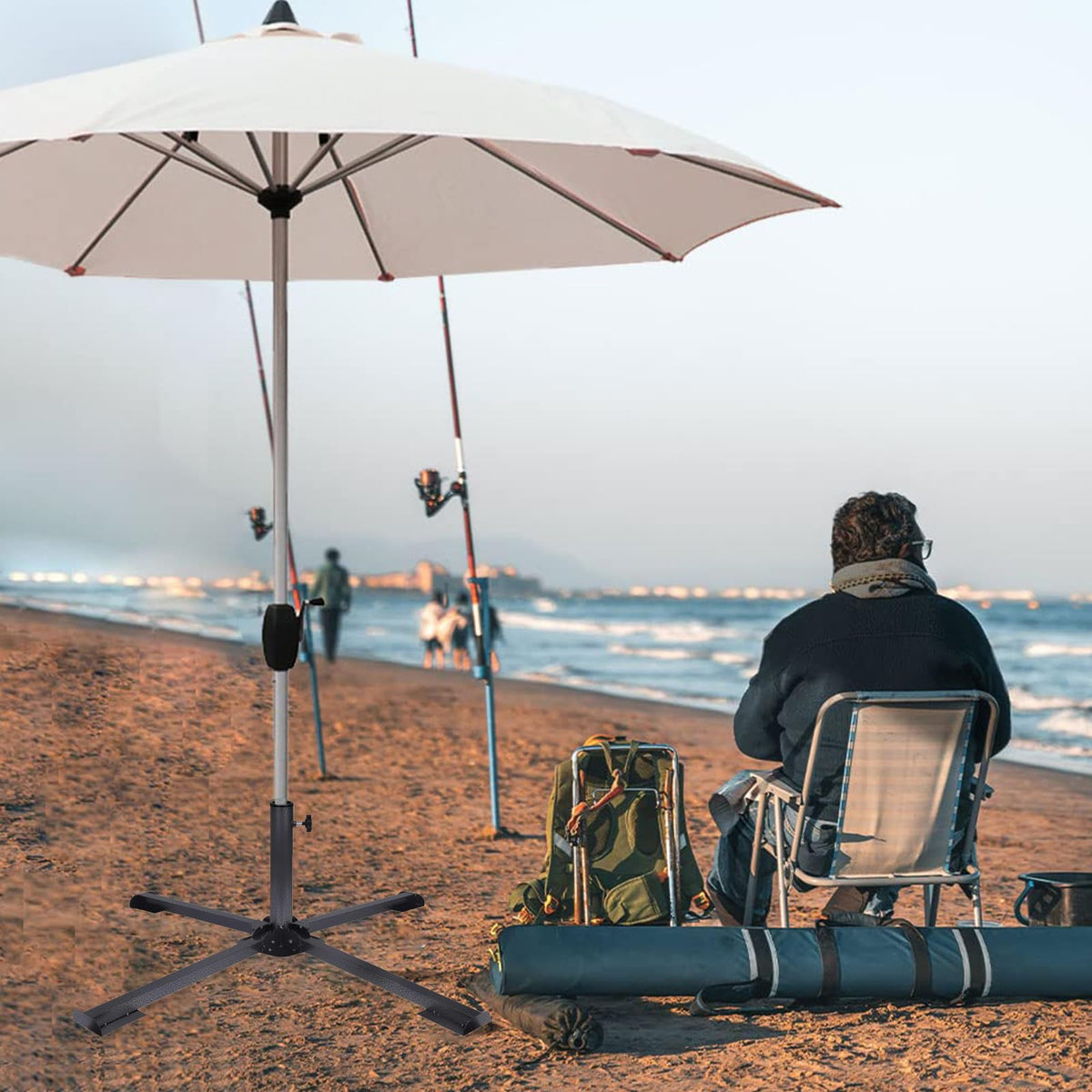 Gamiu storage bag for portable umbrella base for easy trips.