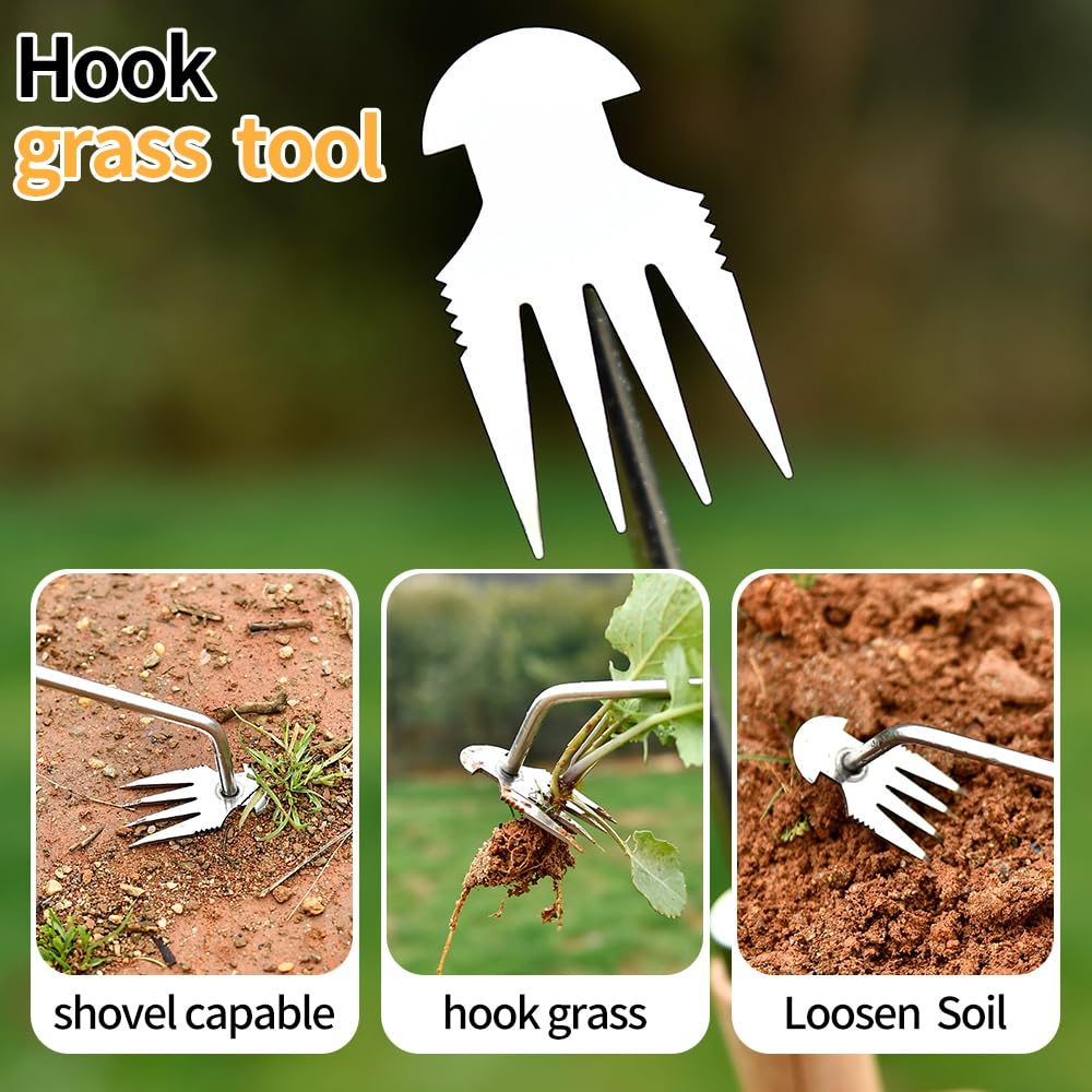 GANCHUN stainless steel blade resists rust for durable weeding sessions.