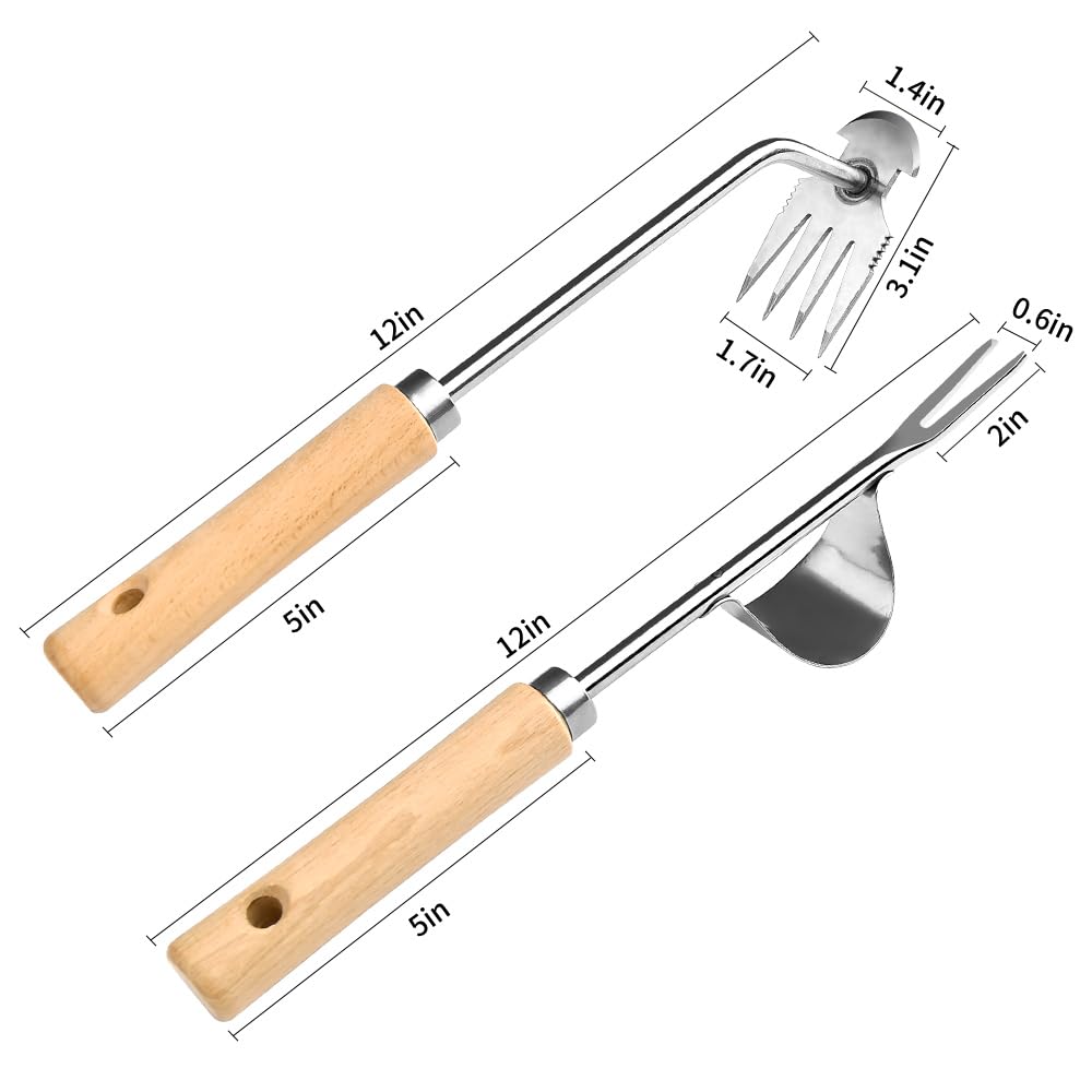 GANCHUN V-shape hand weeder targets weed roots for clean removal.