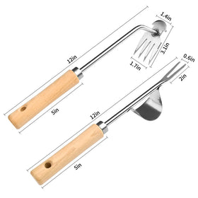 GANCHUN V-shape hand weeder targets weed roots for clean removal.