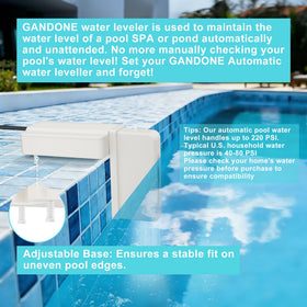 GANDONE brass fittings and UV-resistant components withstand sun and pressure.