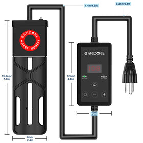 GANDONE cast aluminum heating tube closeup highlights durable construction