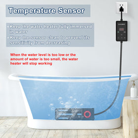 GANDONE spa mode and heat mode demonstrate flexible bath or outdoor use
