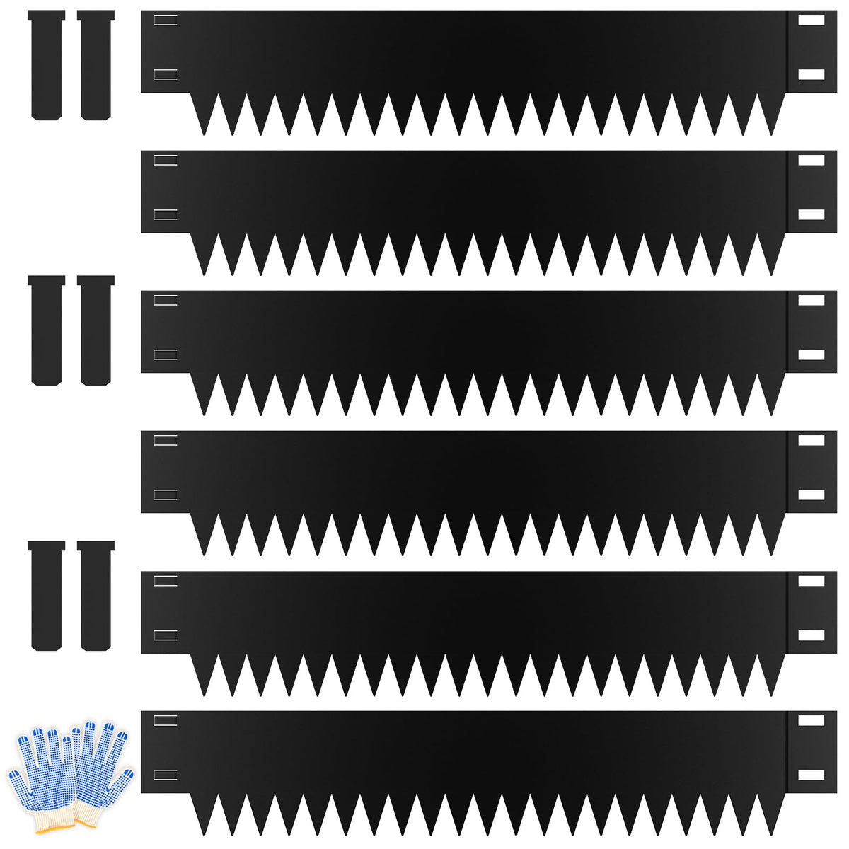 Ganeekiron 12-inch steel edging side profile for durable lawn borders.