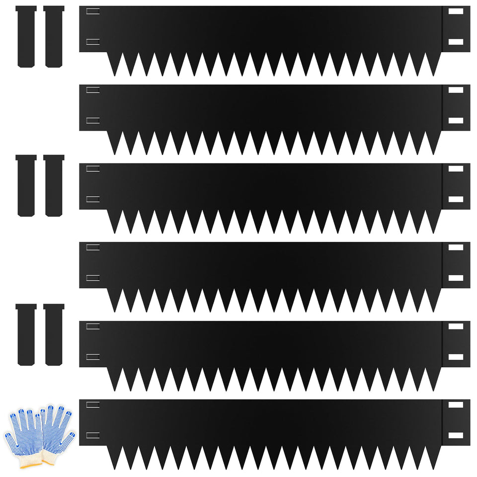 Ganeekiron 12-inch steel edging side profile for durable lawn borders.