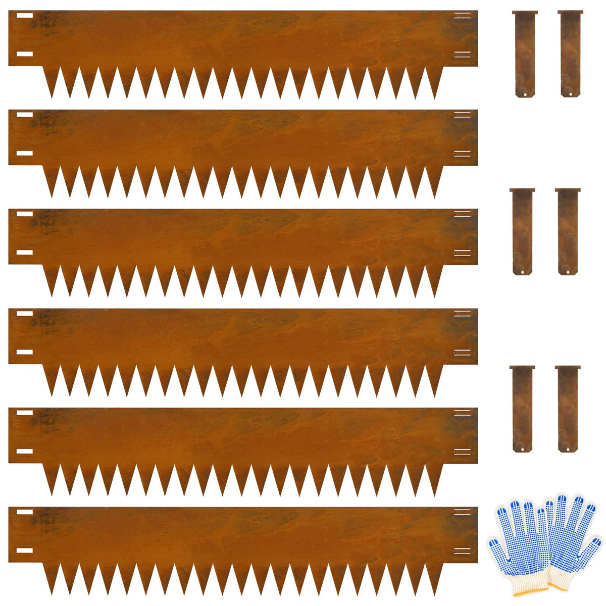 Ganeekiron corten steel edging 40-inch piece for durable borders.