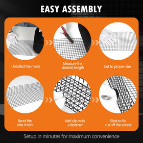 GANG HAO mesh installation demo shows easy cut-to-fit operation