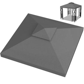 Ganggend 10x10 grey canopy top with UV protection and waterproof coating for outdoor shade.