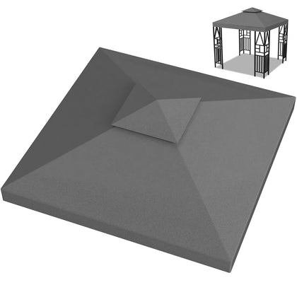 Ganggend 10x10 grey canopy top with UV protection and waterproof coating for outdoor shade.