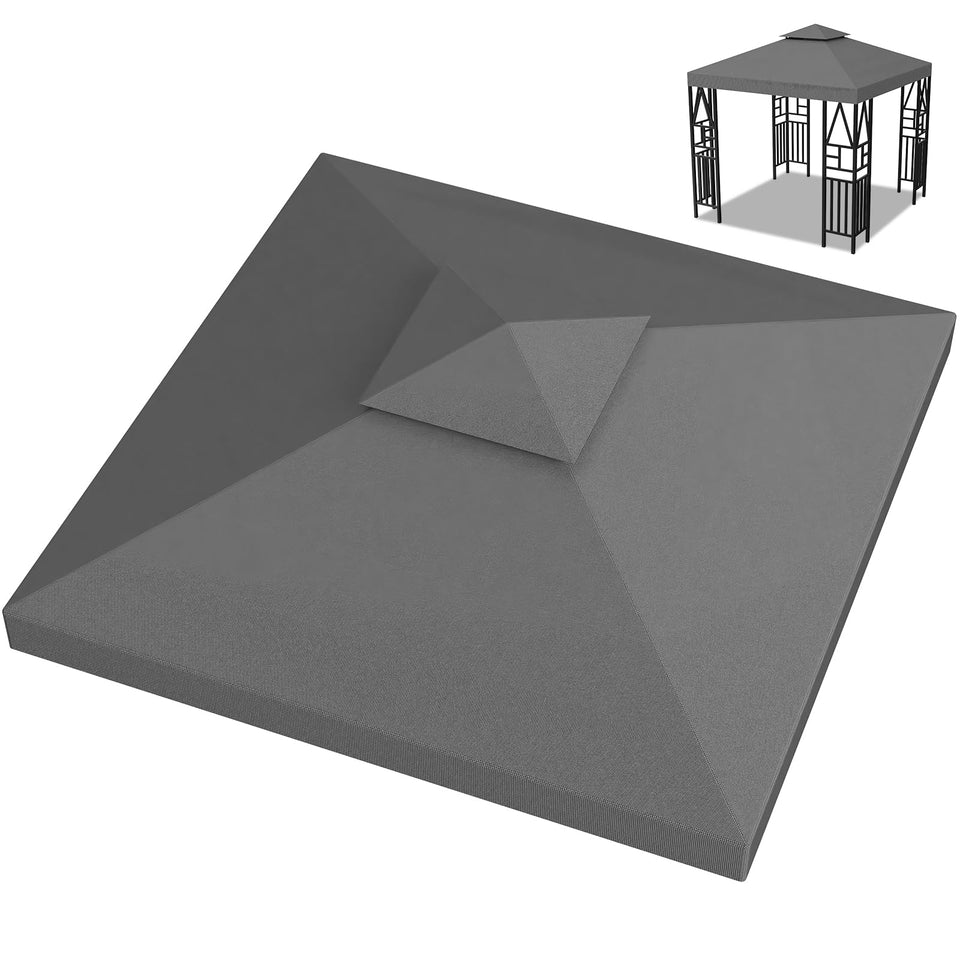 Ganggend 10x10 grey canopy top with UV protection and waterproof coating for outdoor shade.