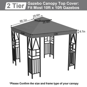 Ganggend double-layer canopy top showing ventilation opening for cooler shade.