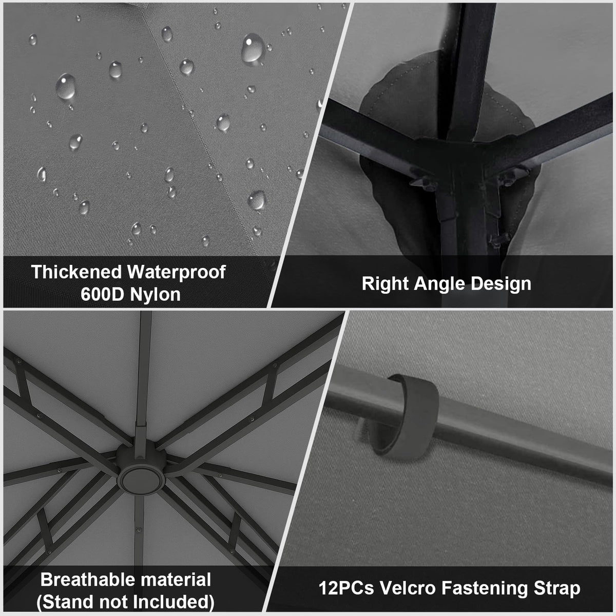 Ganggend durable canopy top shields from sun and light rain.