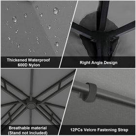 Ganggend durable canopy top shields from sun and light rain.