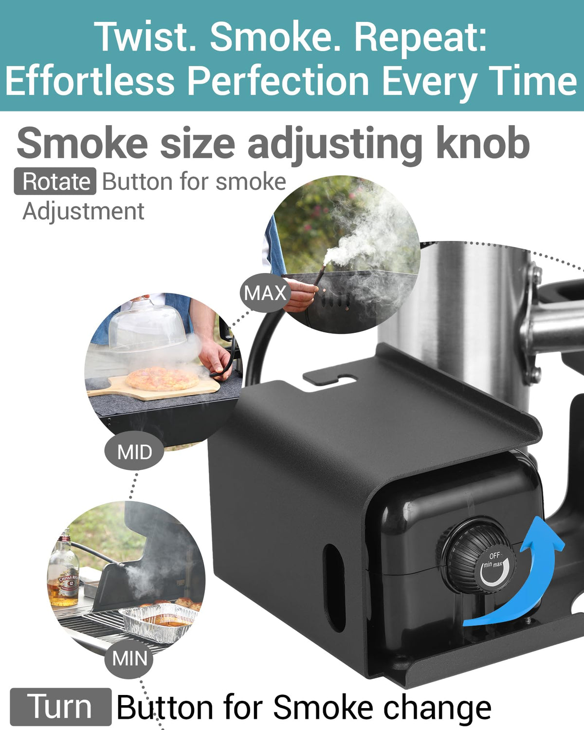 GANGSHELO lid included enables versatile hot and cold smoking