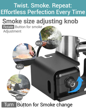GANGSHELO lid included enables versatile hot and cold smoking