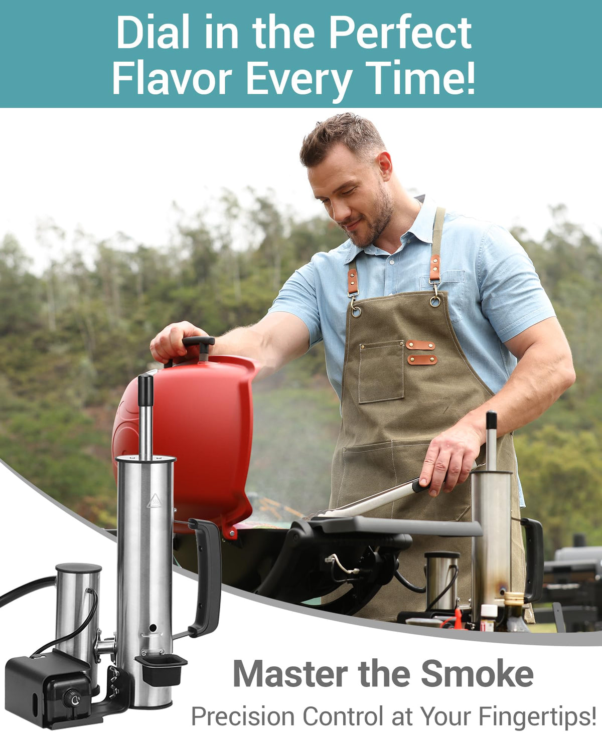 GANGSHELO portable outdoor smoker accessory is quick to set up