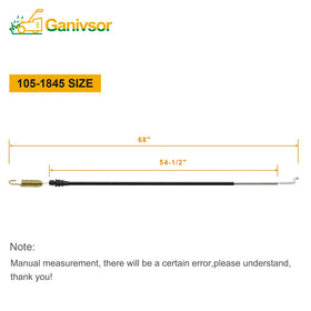 Ganivsor 68-inch cable length for front-drive Toro Recycler