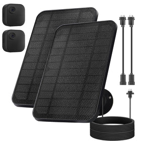 Ganjiuxingl 4W solar panel powers Blink Outdoor cameras with steady energy from sunlight.