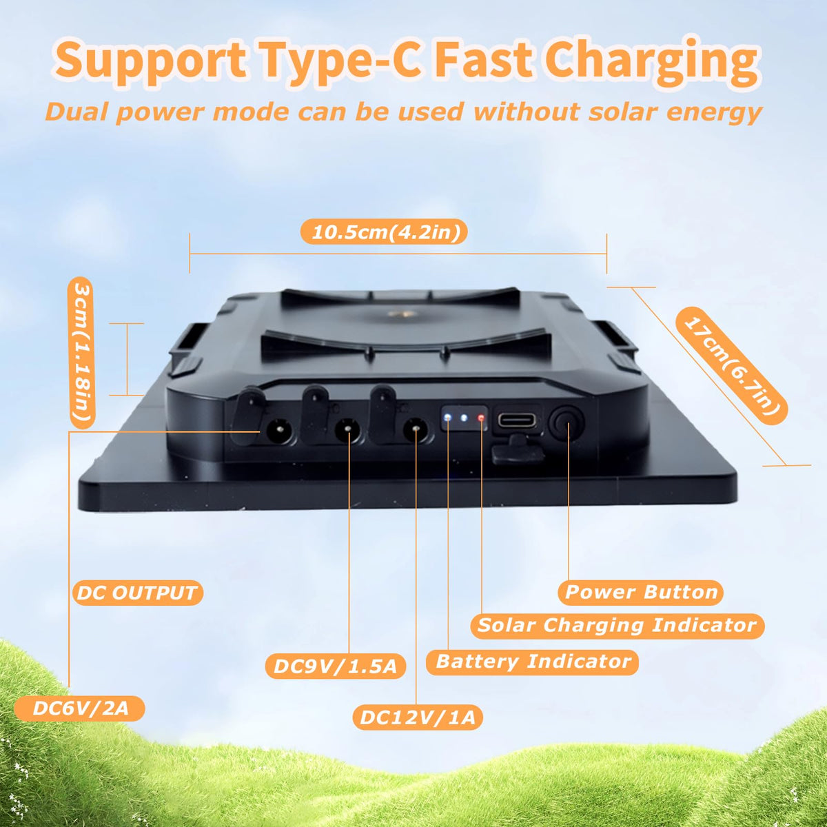 Ganjiuxingl 6000mAh battery pack extends operation between charges.