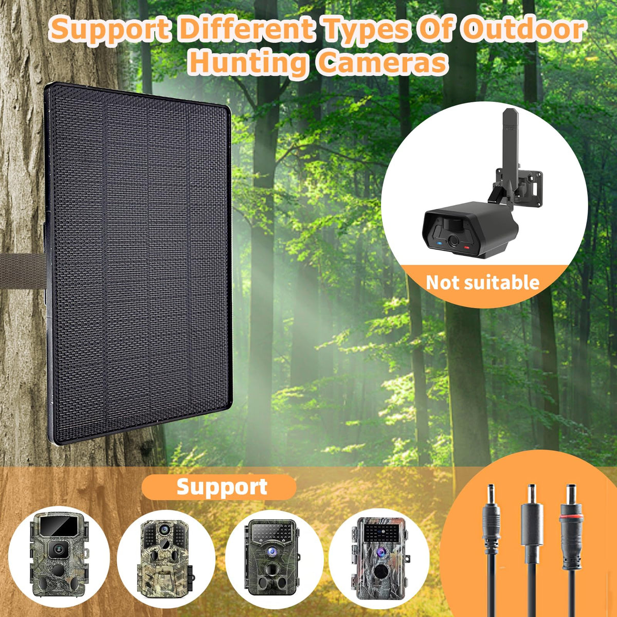 Ganjiuxingl panel installation on tree enables flexible outdoor placement.