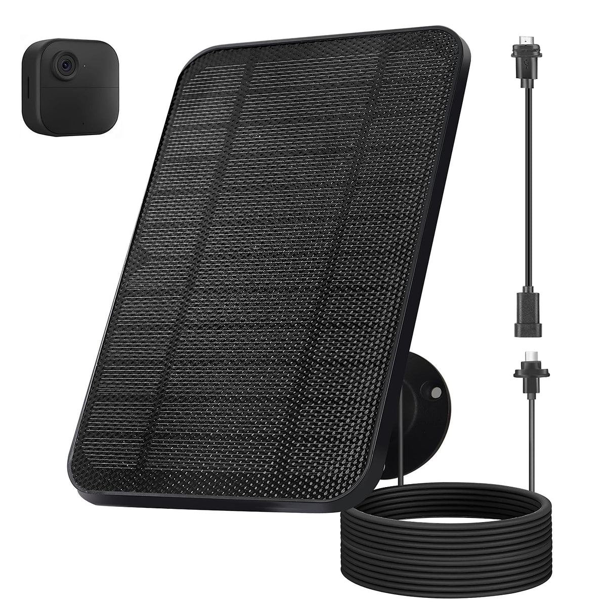 Ganjiuxingl solar panel mounted outdoors powering the Blink Outdoor camera