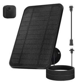 Ganjiuxingl solar panel mounted outdoors powering the Blink Outdoor camera