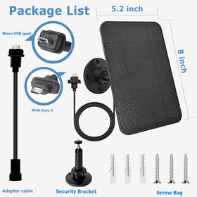 Ganjiuxingl 4W solar panel package includes all installation accessories