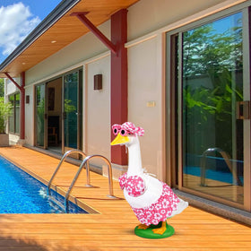 GANSHAYA bikini goose hibiscus pattern boosts seasonal charm