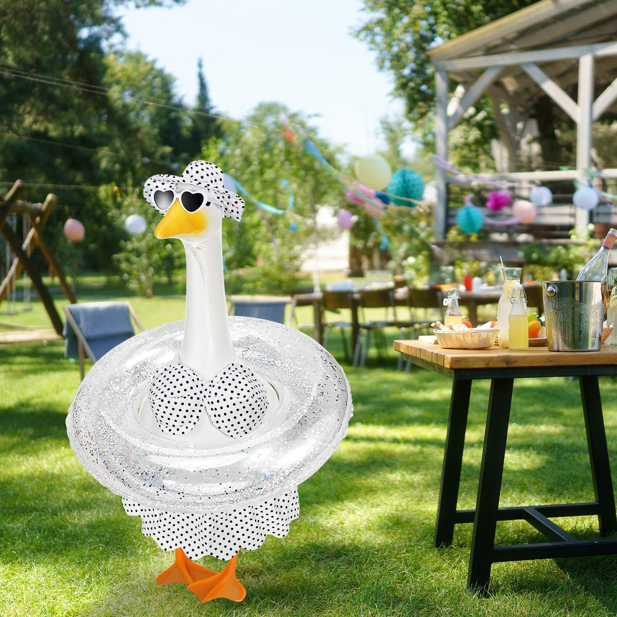 GANSHAYA cement yard goose decor outfits simplify seasonal styling