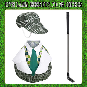 GANSHAYA Golf club prop adds playful realism to lawn goose displays.