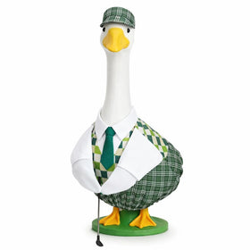 GANSHAYA Father’s Day Golfer Goose Outfit hat detail for charming porch display.