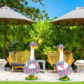 GANSHAYA playful goose party setup for poolside celebrations