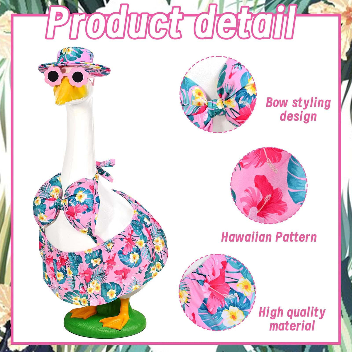 GANSHAYA porch goose hat and sunglasses outfit for sunny garden parties