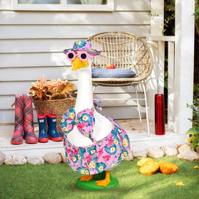 GANSHAYA summer garden goose decor with bright colors
